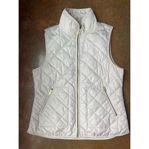 Old Navy Cream Quilted Vest Sz M